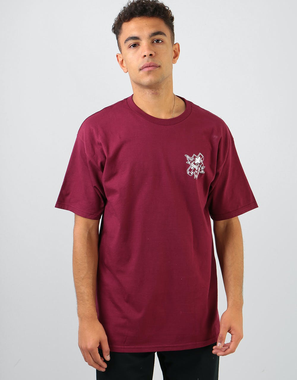 Brixton Cruz T-Shirt - Burgundy