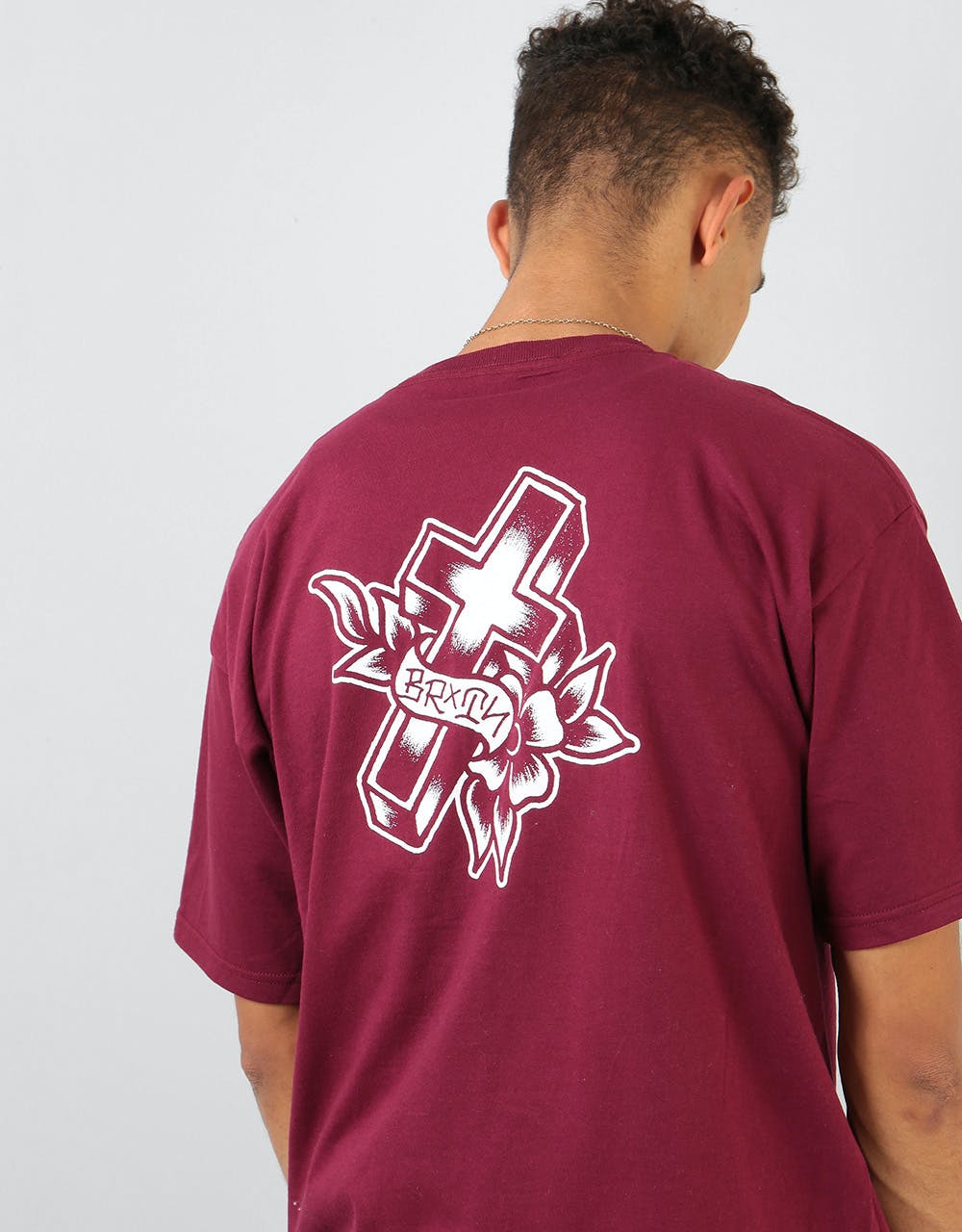 Brixton Cruz T-Shirt - Burgundy