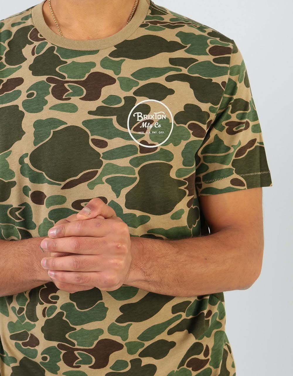 Brixton Wheeler Premium T-Shirt - Olive Camo