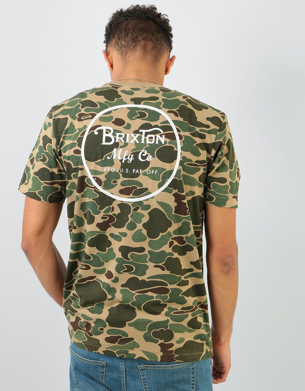 Brixton Wheeler Premium T-Shirt - Olive Camo