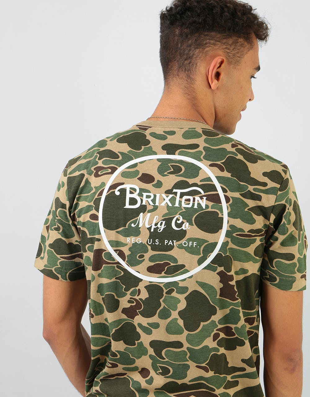 Brixton Wheeler Premium T-Shirt - Olive Camo