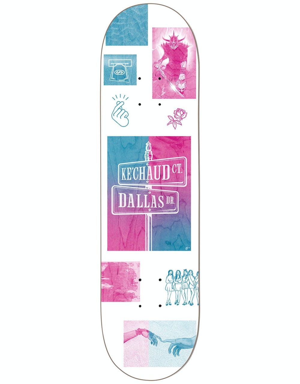 Darkstar Ke'Chaud Cross Streets Skateboard Deck - 8"