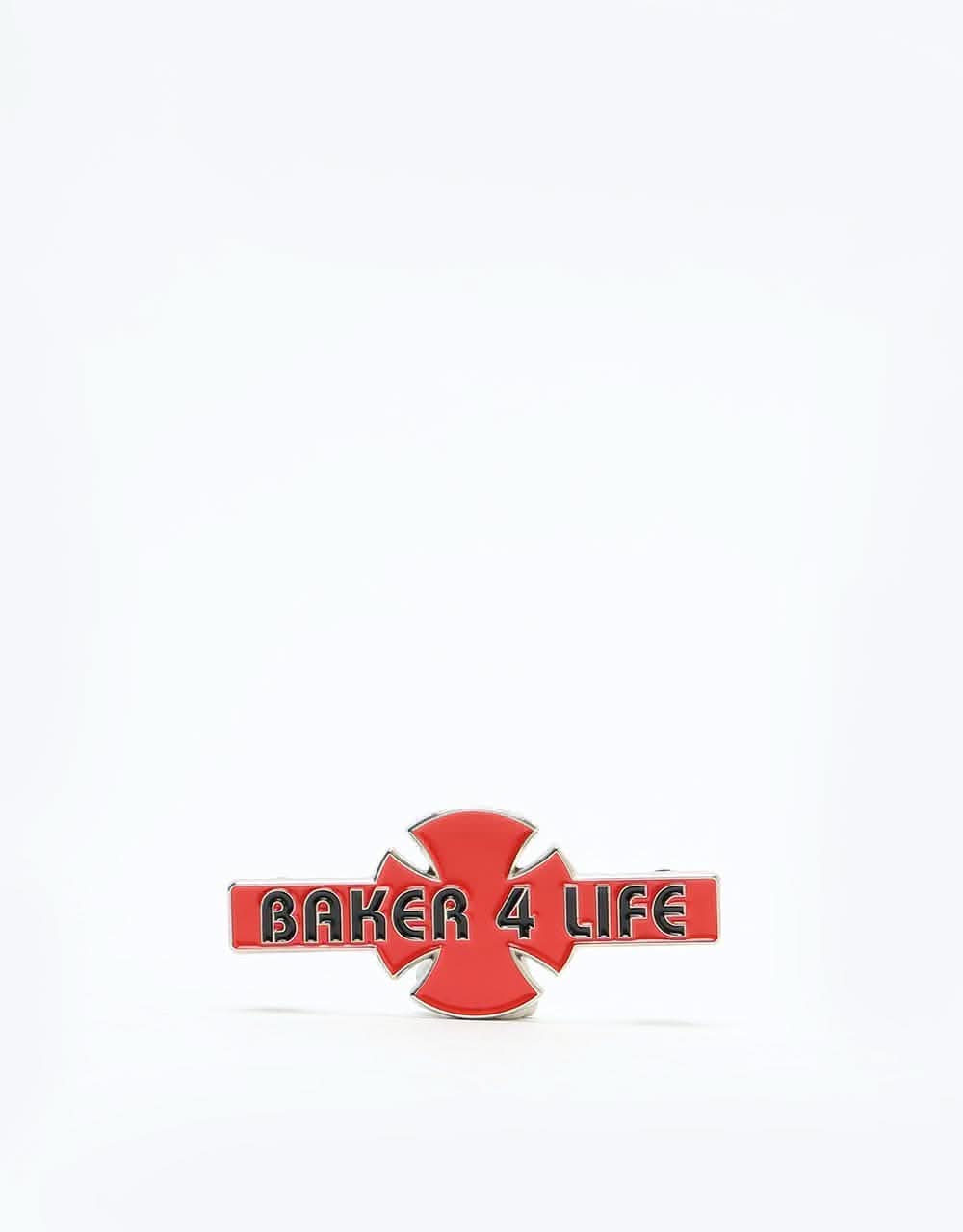 Independent Baker 4 Life Pin - Red/Black