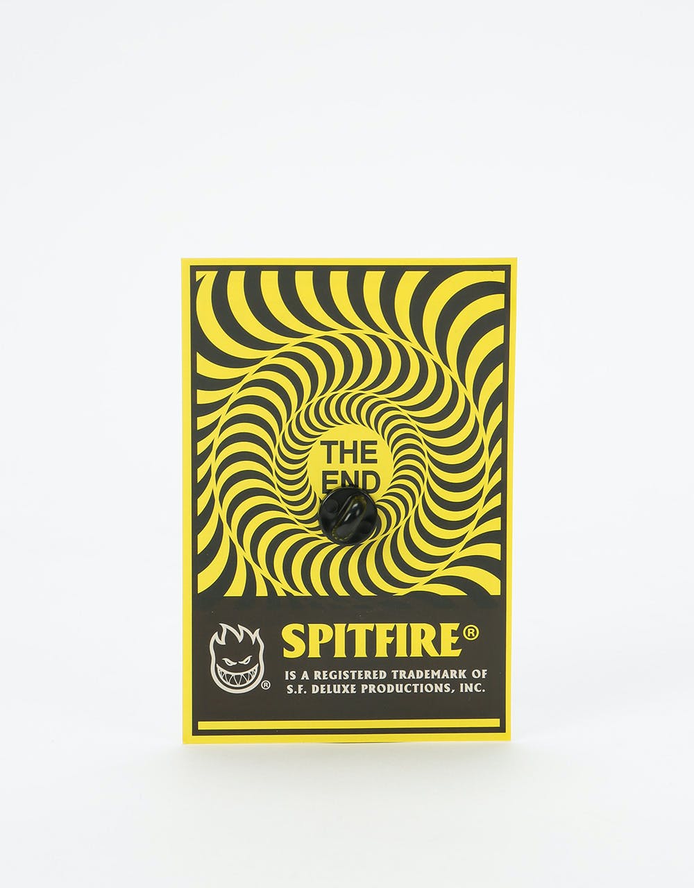 Spitfire Bighead Circle Pin - Black/Yellow