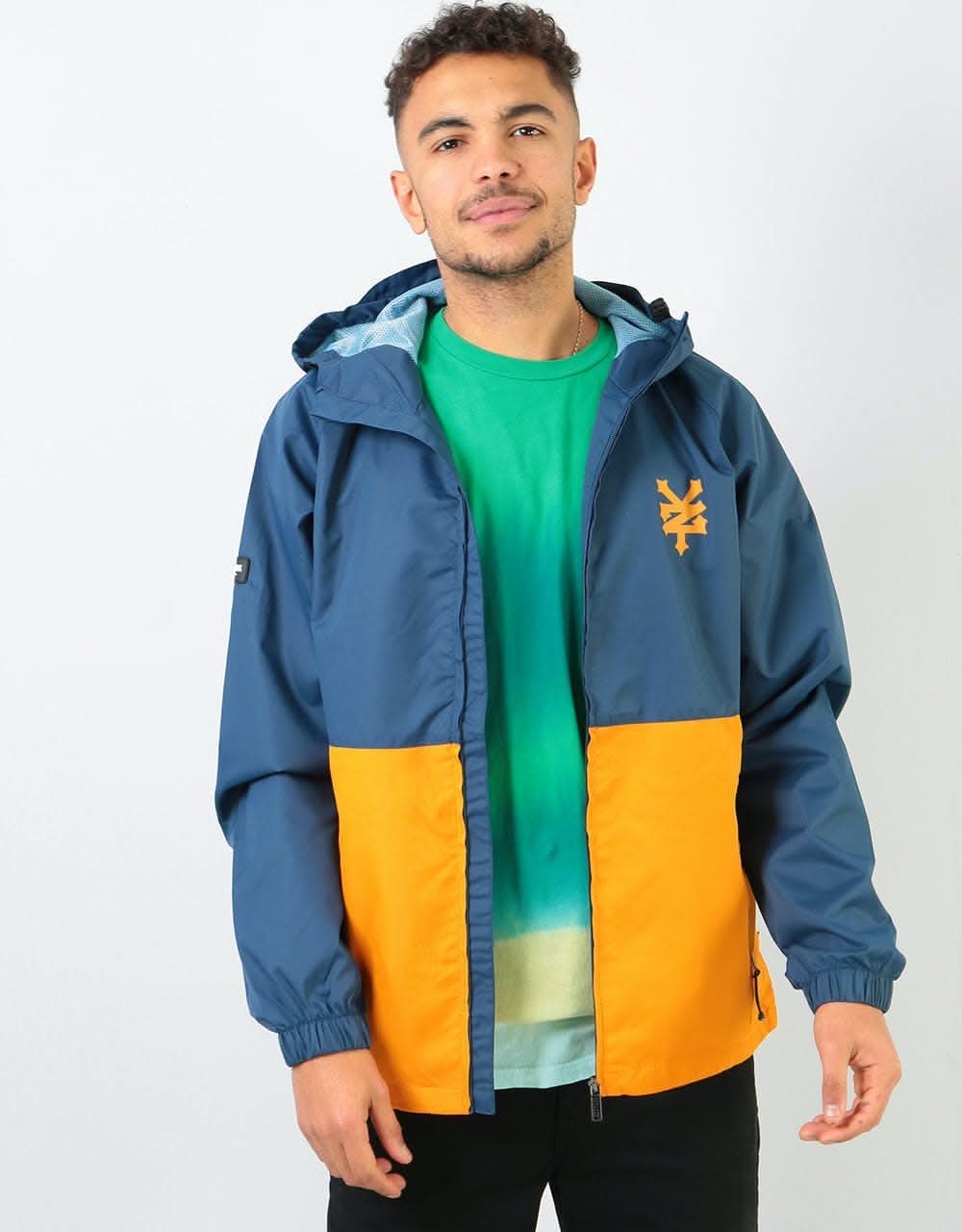Zoo York Astoria Windbreaker Jacket - Orange/Navy