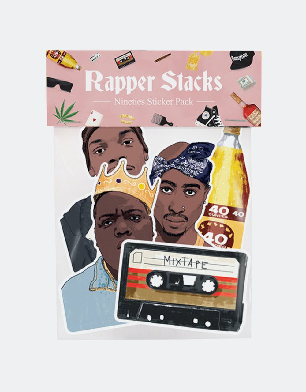 Rapper Stacks Nineties Sticker Pack