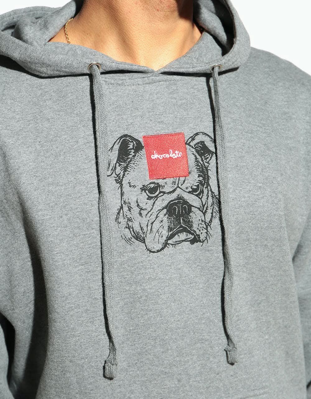 Chocolate Big Dog Pullover Hoodie - Athletic Heather Grey