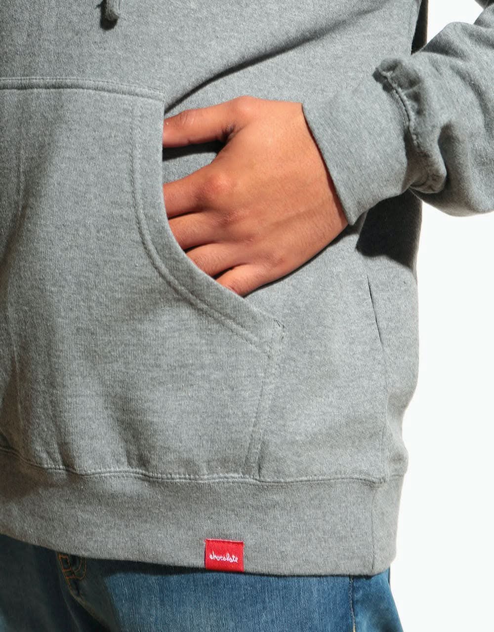 Chocolate Big Dog Pullover Hoodie - Athletic Heather Grey