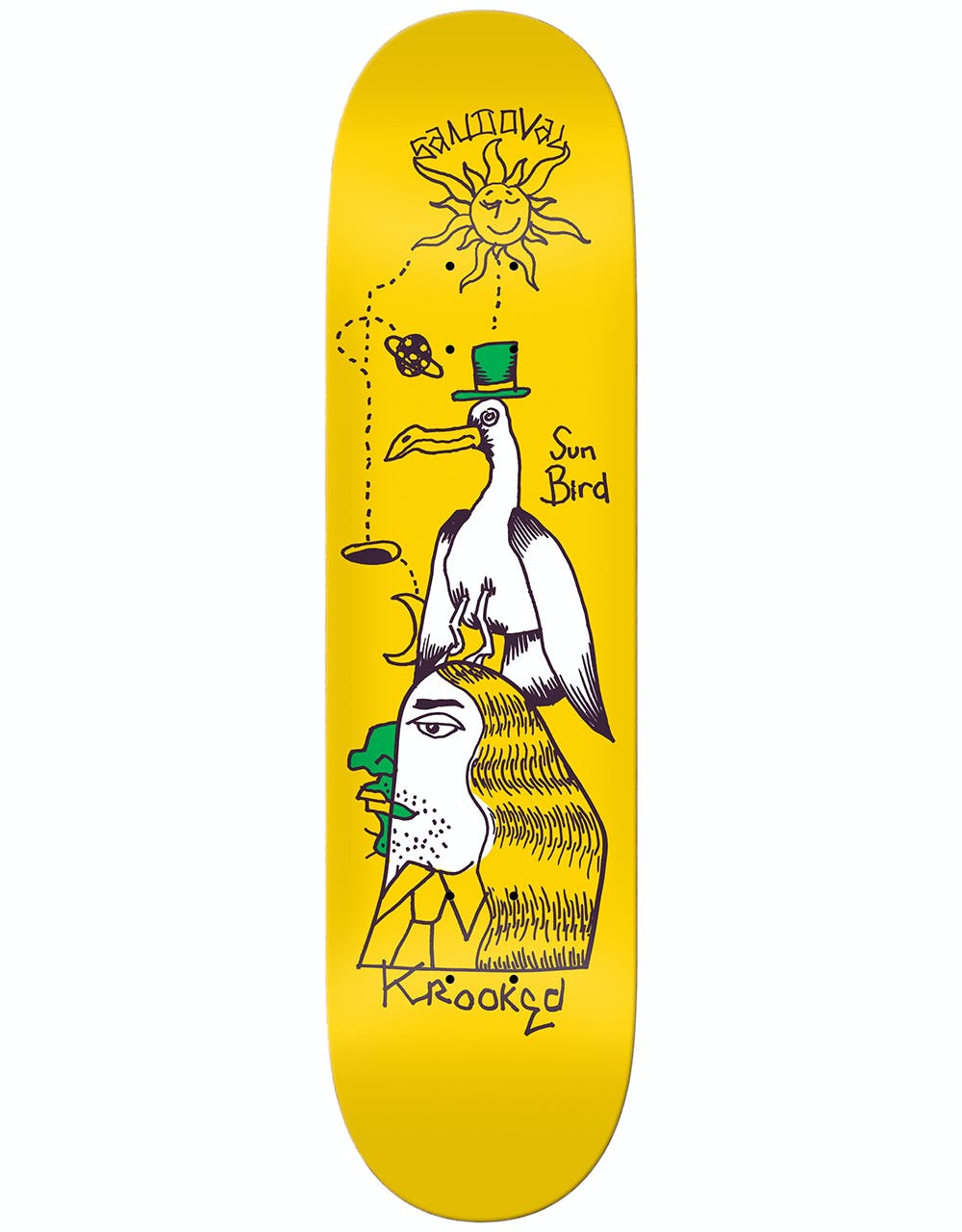 Krooked Sandoval Sunbird Skateboard Deck - 8.5"