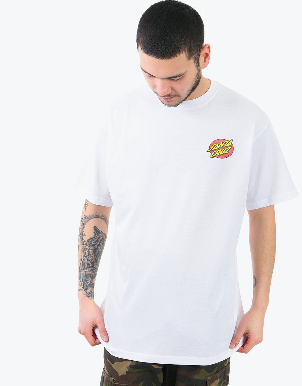 Santa Cruz Slashed T-Shirt - White