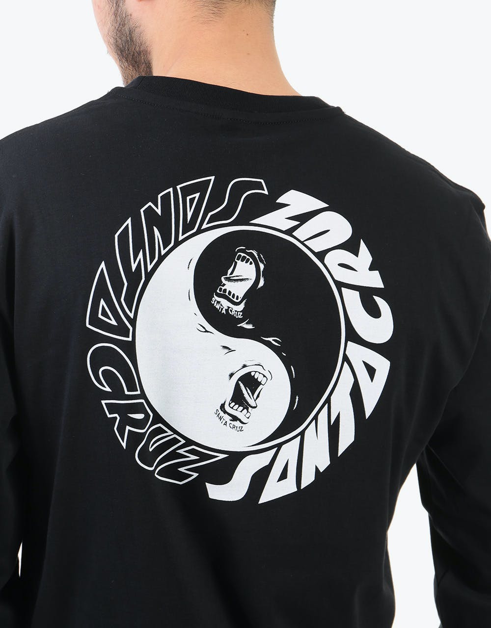 Santa Cruz Scream Yin Yang L/S T-Shirt - Black