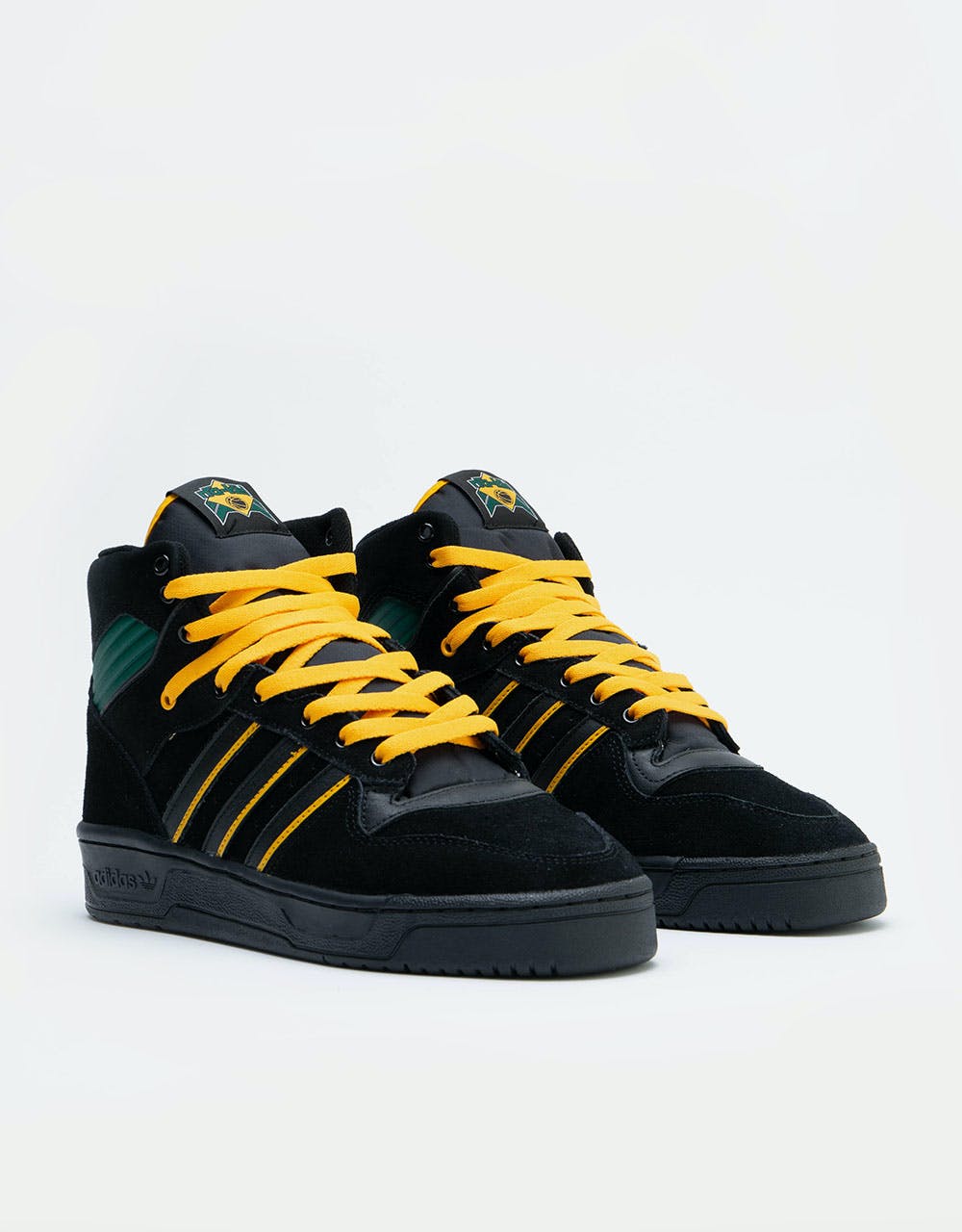 Adidas x Na-Kel Rivalry Hi OG Skate Shoes - Core Black/Collegiate Gold