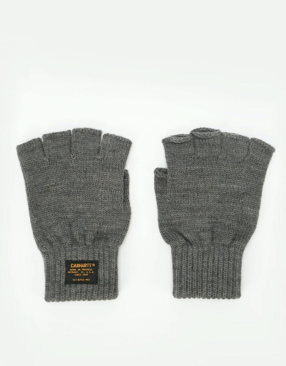 Carhartt WIP Military Fingerless Gloves Dark Grey Heather