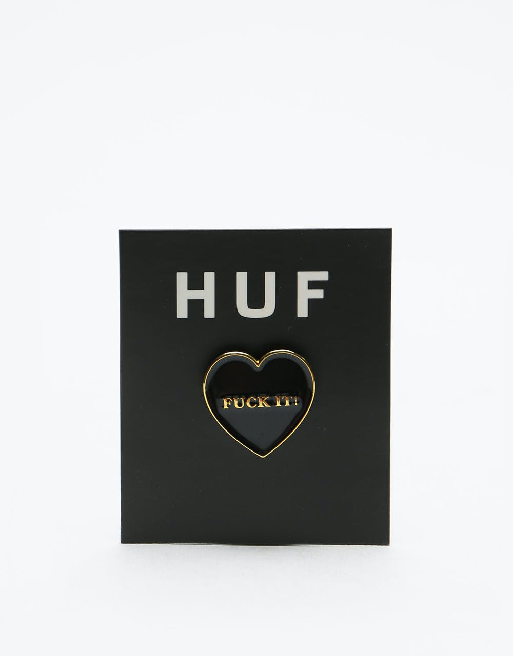 HUF Fuck It Heart Pin - Black