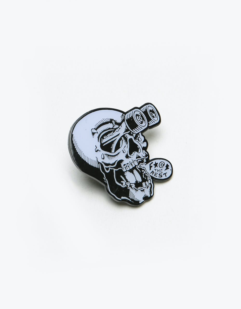 Independent FTR Skull Pin - Black/White