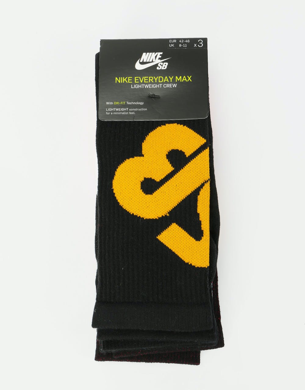 Nike SB Everyday Max Lightweight Crew Socks 3 Pack - Multi (BWB)