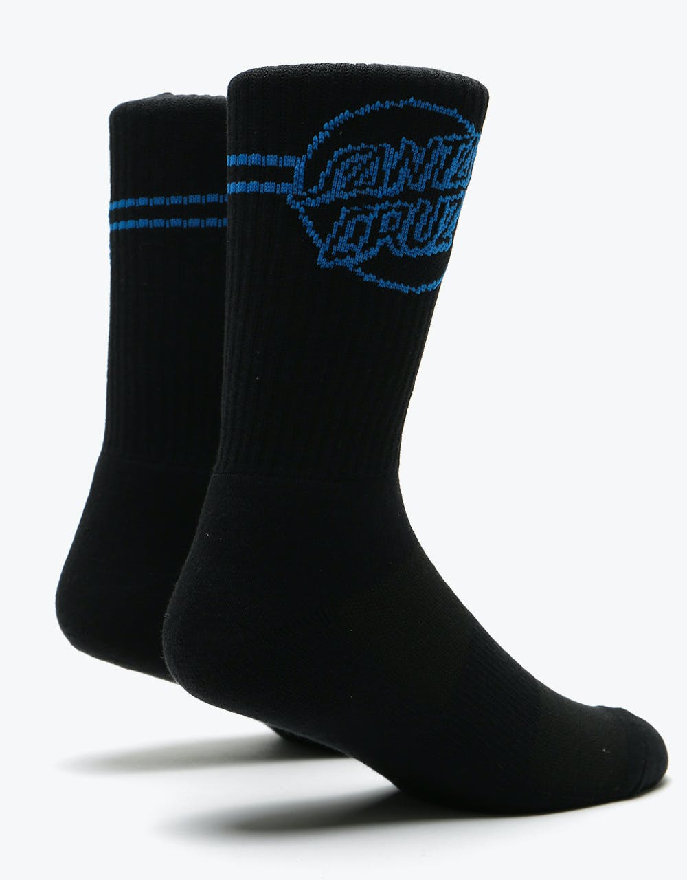 Santa Cruz Opus Dot Stripe Crew Socks - Black