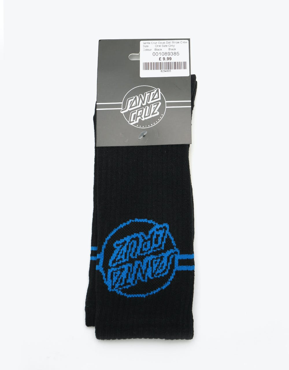 Santa Cruz Opus Dot Stripe Crew Socks - Black