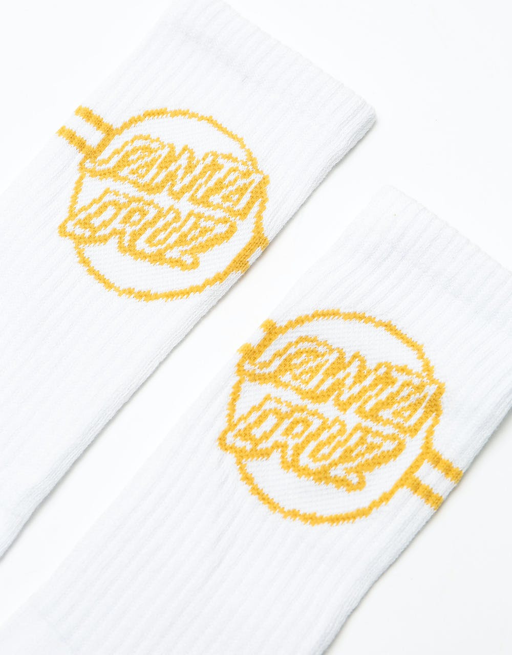 Santa Cruz Opus Dot Stripe Crew Socks - White