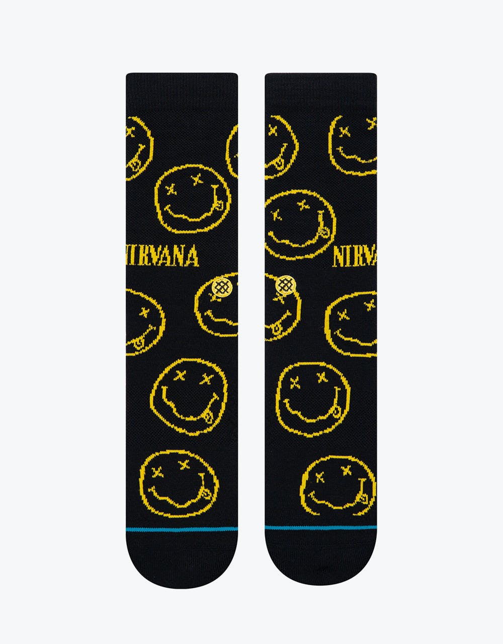 Stance x Nirvana Face Combed Cotton Crew Socks - Black