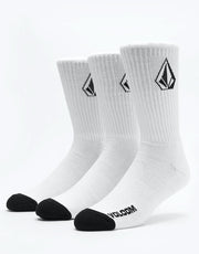 Volcom Full Stone 3 Pack Socks - White