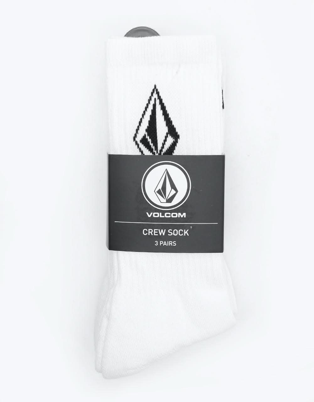 Volcom Full Stone 3 Pack Socks - White