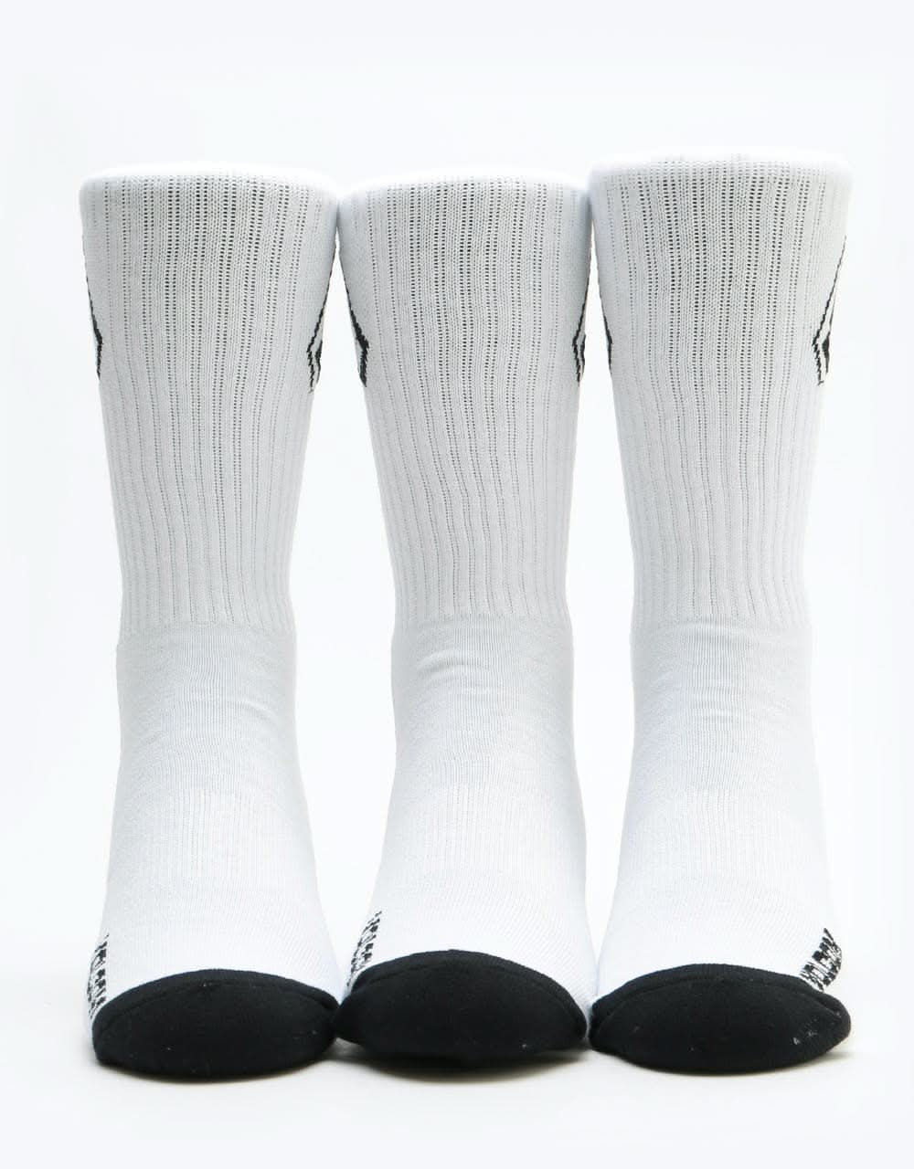 Volcom Full Stone 3 Pack Socks - White