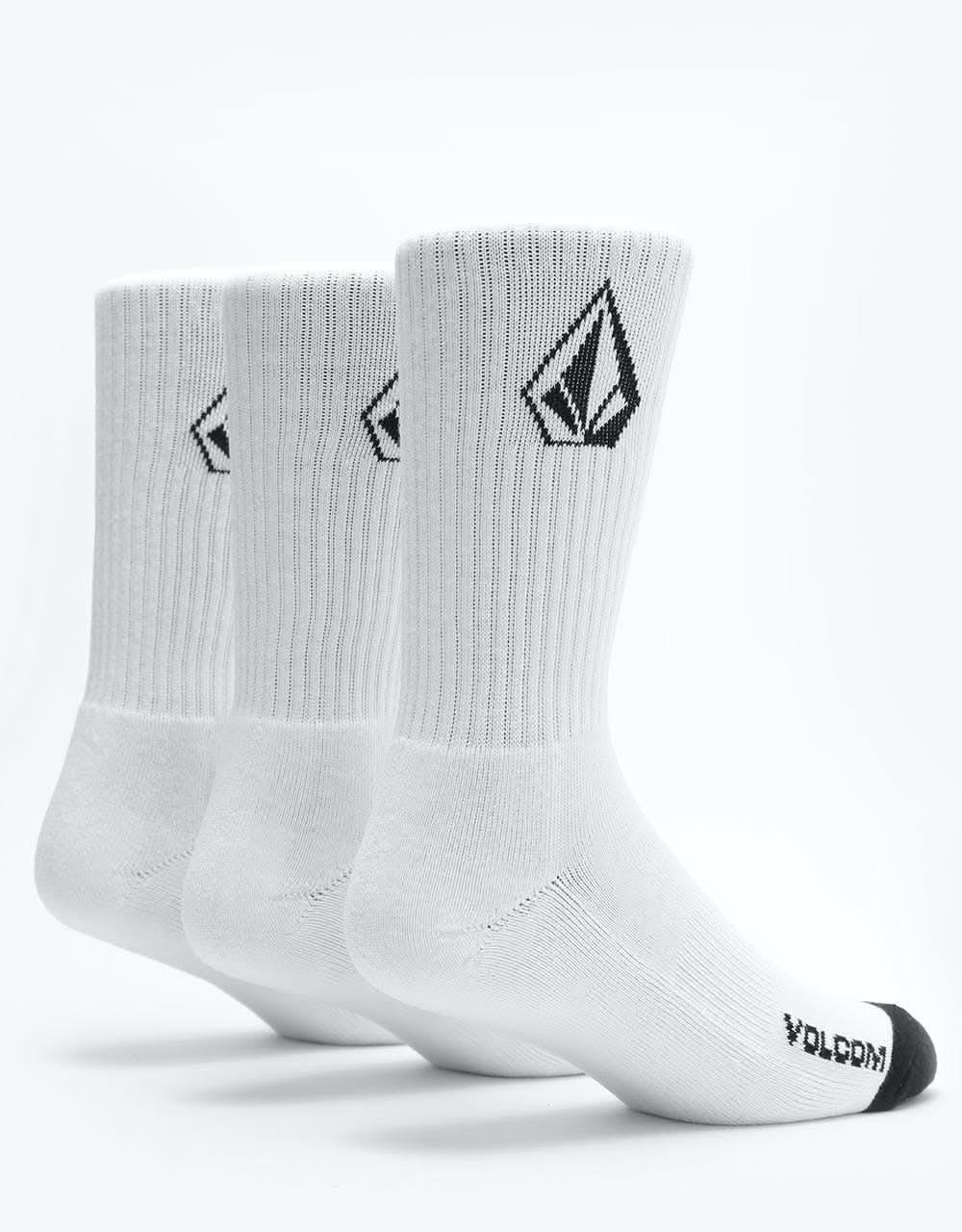 Volcom Full Stone 3 Pack Socks - White