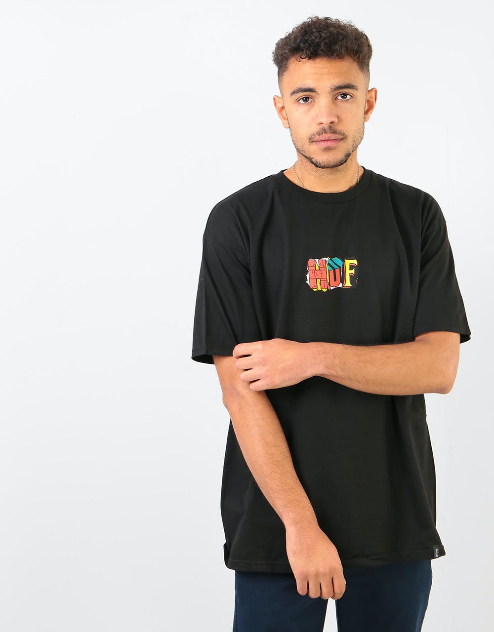 HUF Our Heroes T-Shirt - Black