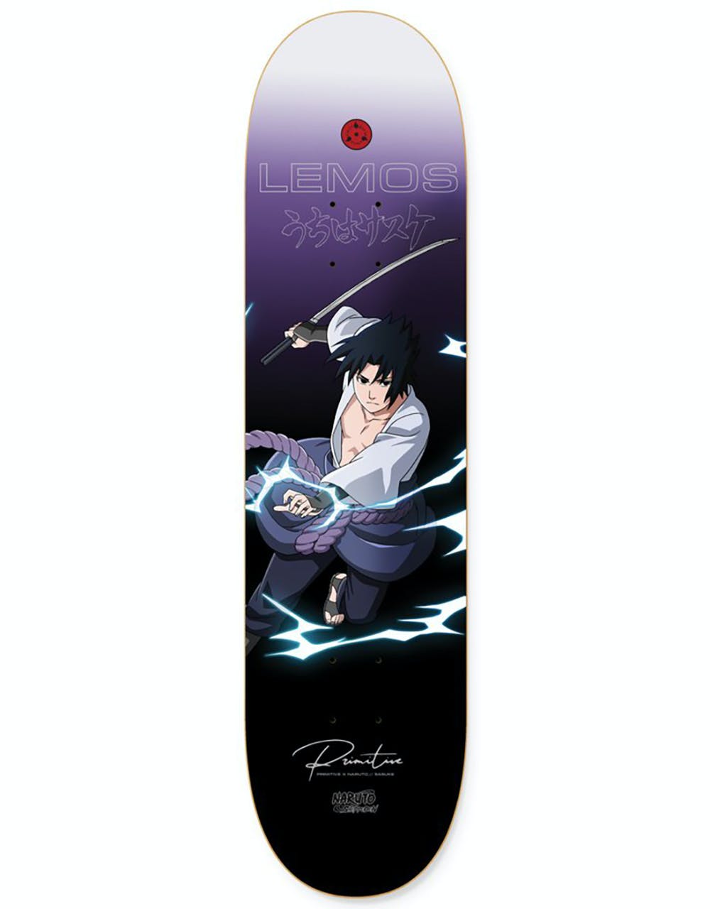 Primitive x Naruto Lemos Sasuke Skateboard Deck - 8.125"