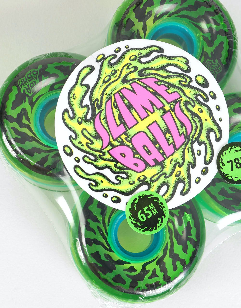 Santa Cruz Slime Balls Trans Swirl 78a Skateboard Wheel - 65mm