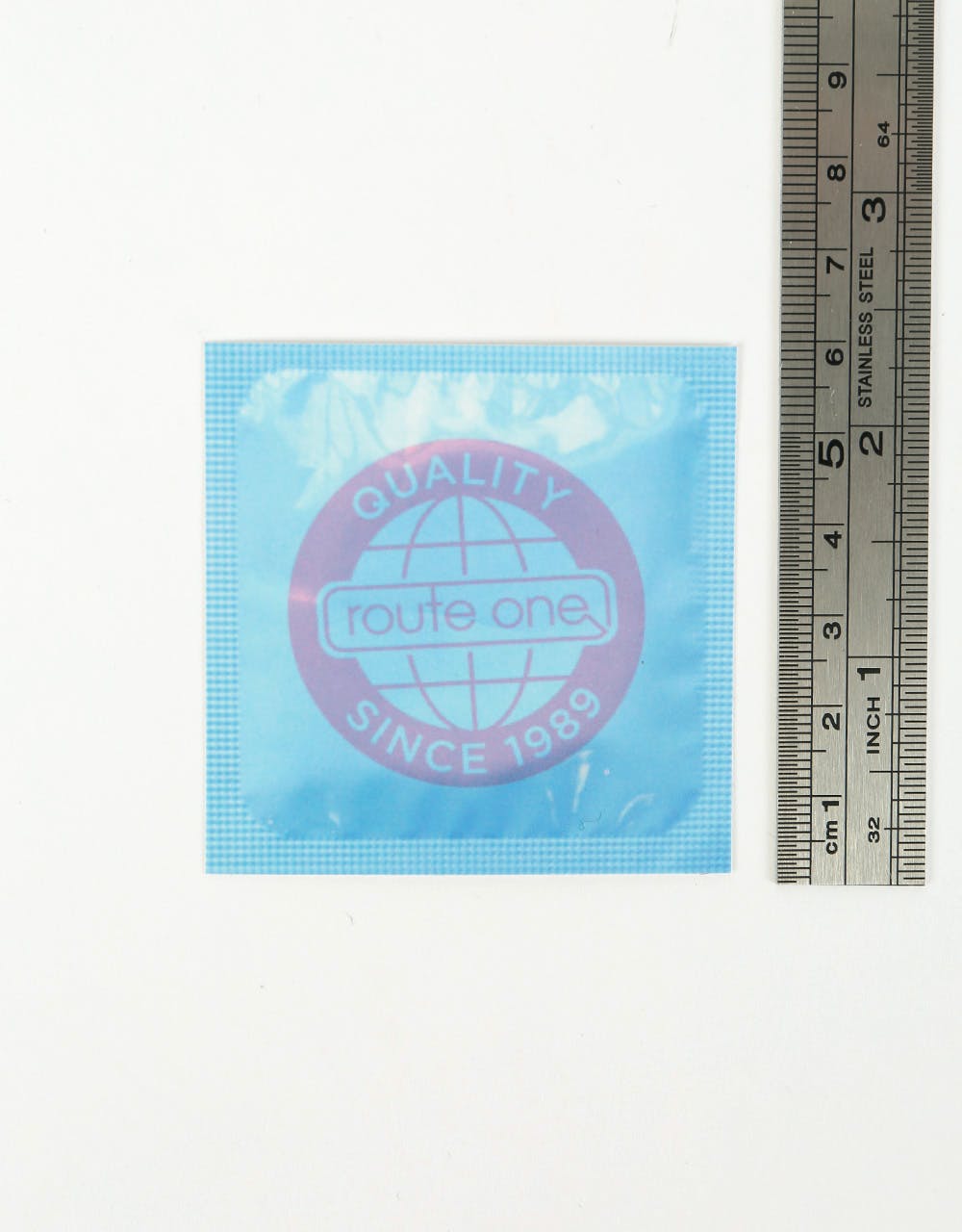 Route One Protection Logo Sticker - Blue/Pink