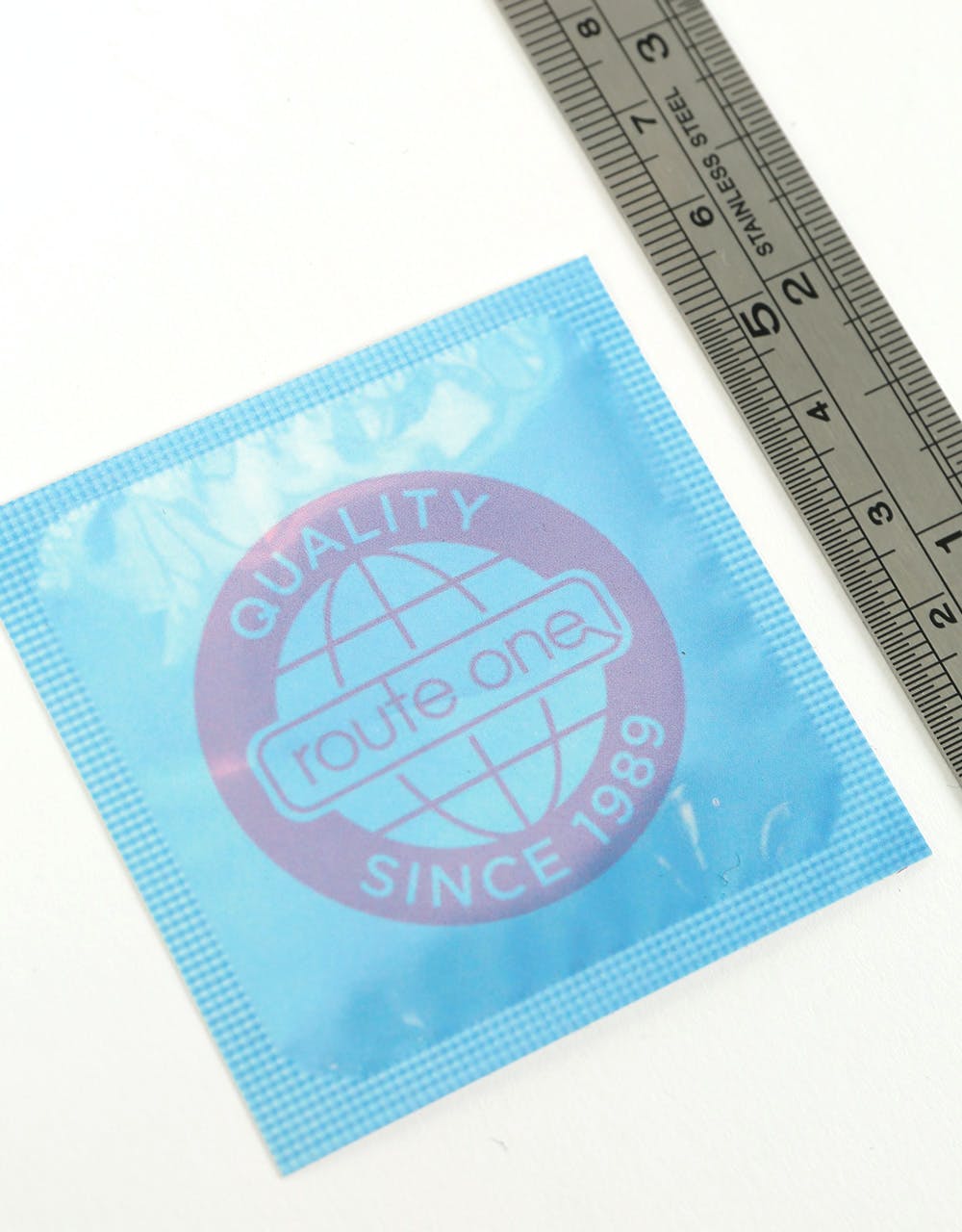 Route One Protection Logo Sticker - Blue/Pink