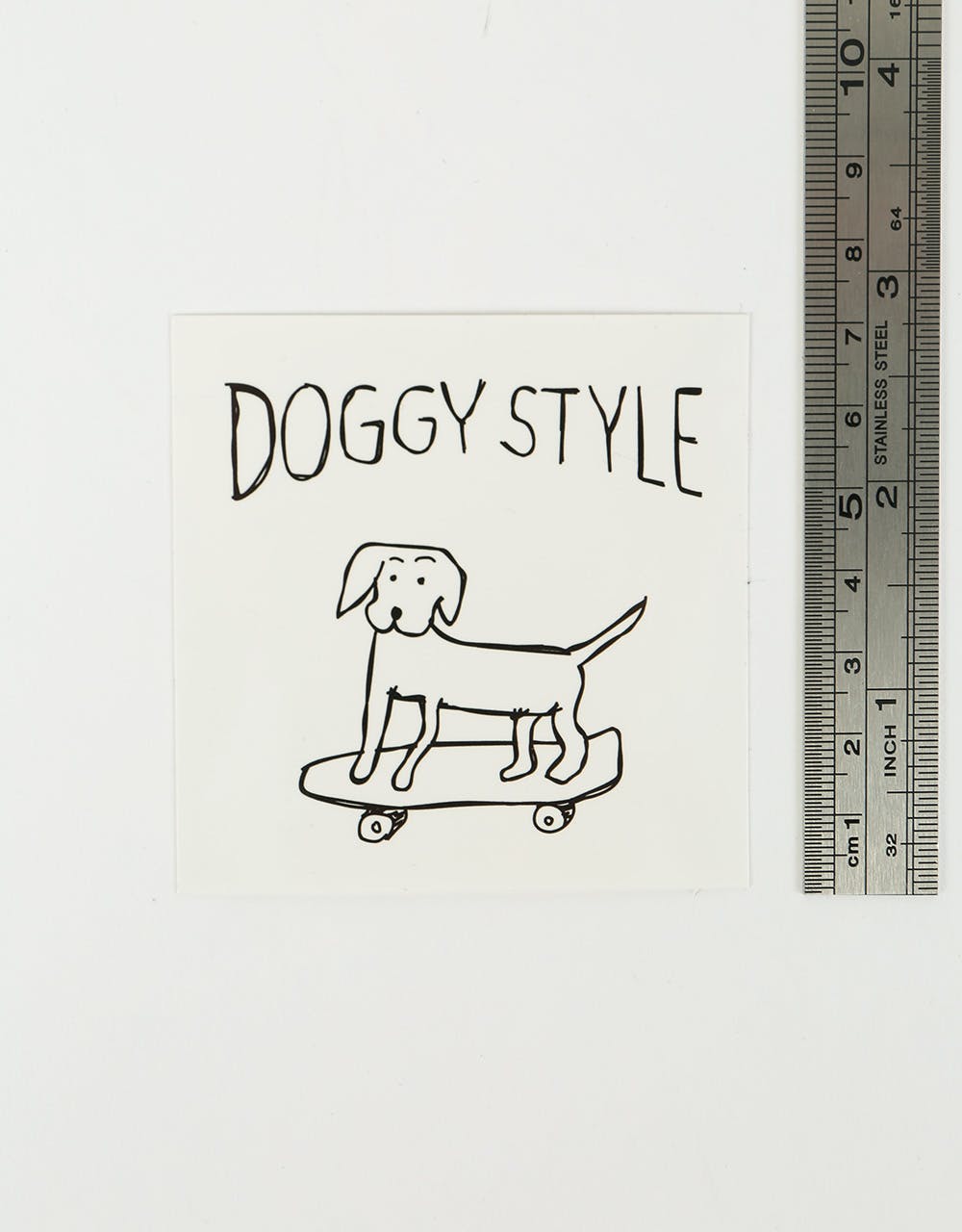 Route One Doggy Style Logo Sticker - White/Black