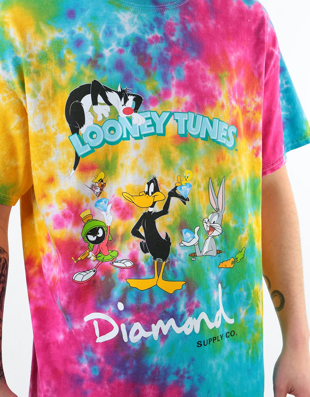 Diamond x Looney Tunes Tie Dye Looney Tunes T-Shirt - Multi