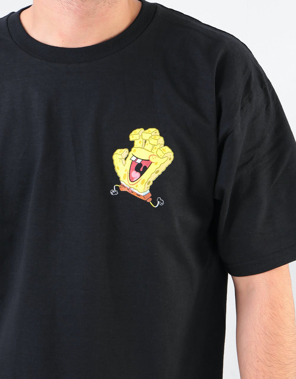 Santa Cruz x SpongeBob Hand T-Shirt - Black