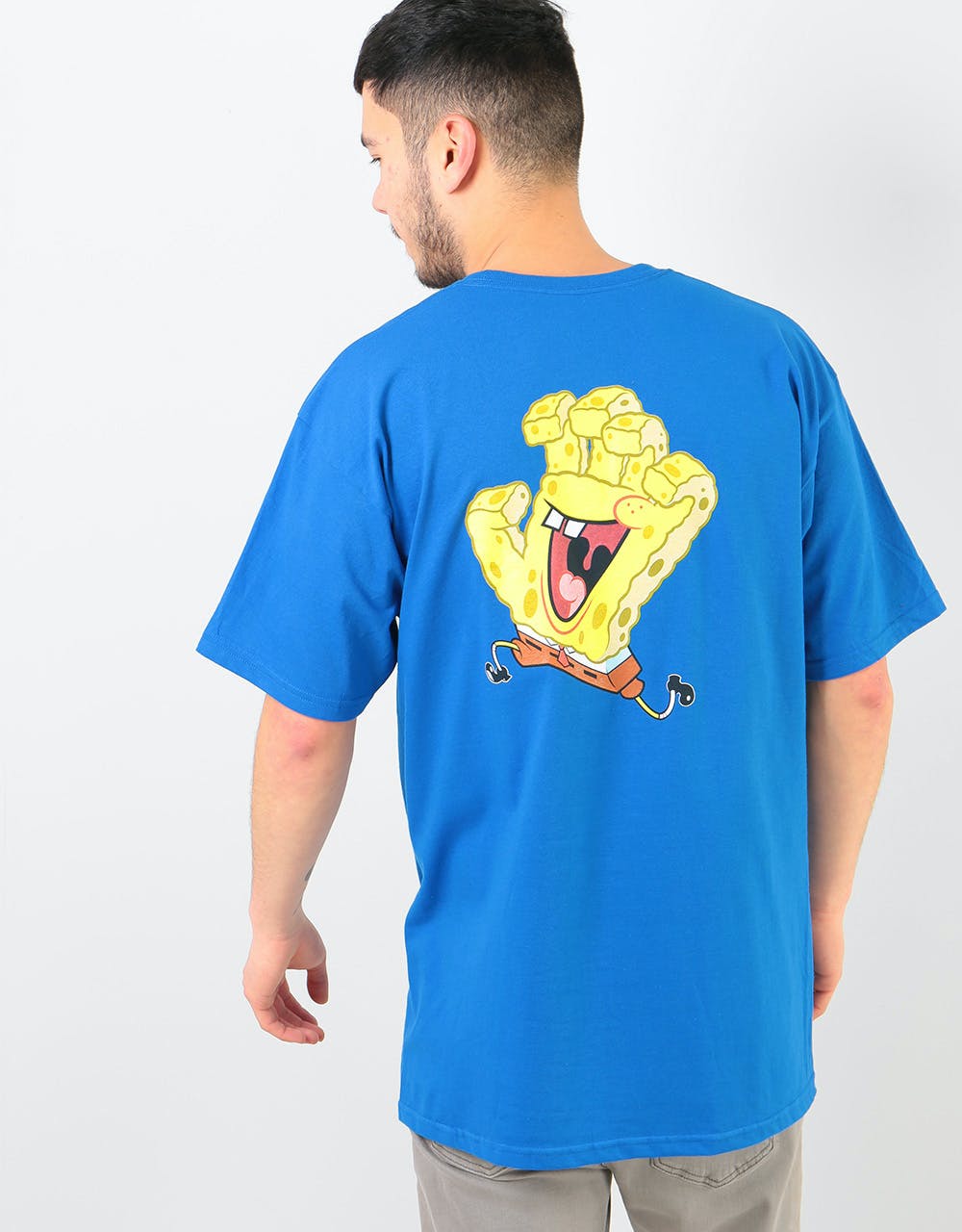 Santa Cruz x SpongeBob Hand T-Shirt - Royal