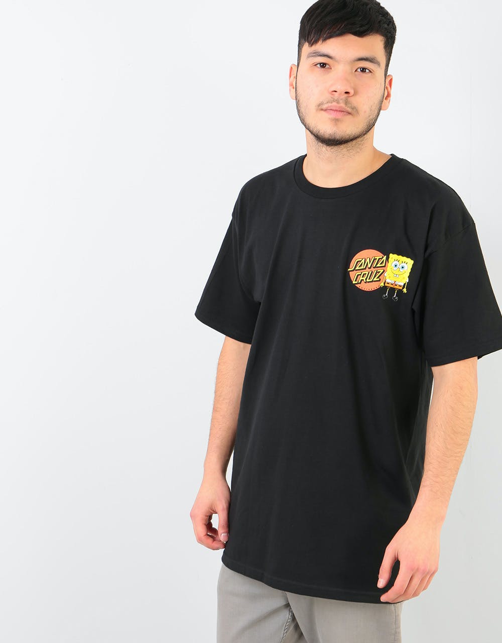 Santa Cruz x SpongeBob Group T-Shirt - Black