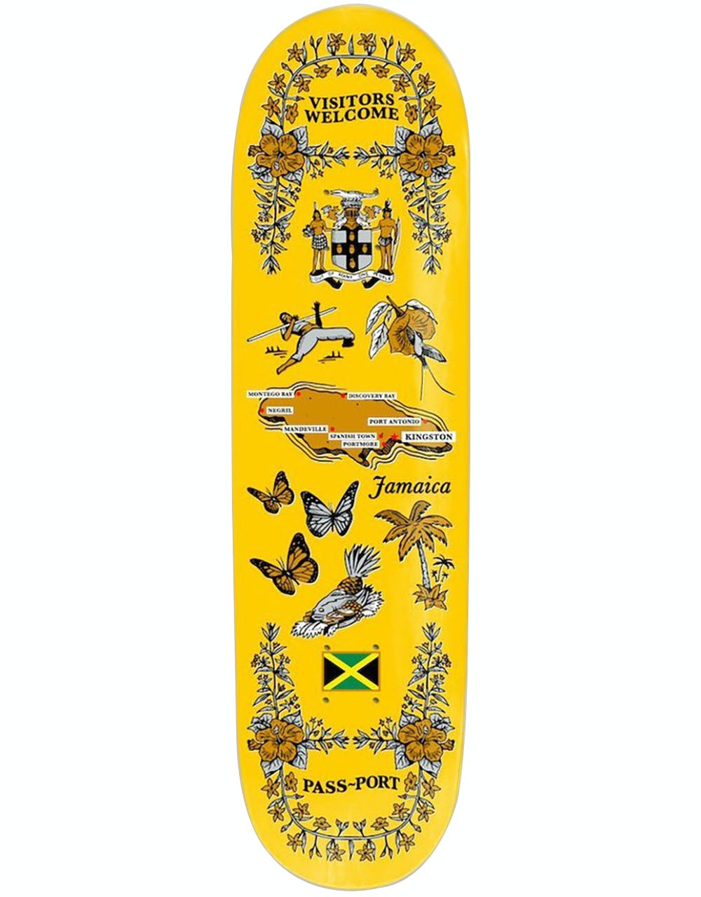 Pass Port Jamaica 'Tea Towel Series' Skateboard Deck - 8.25"