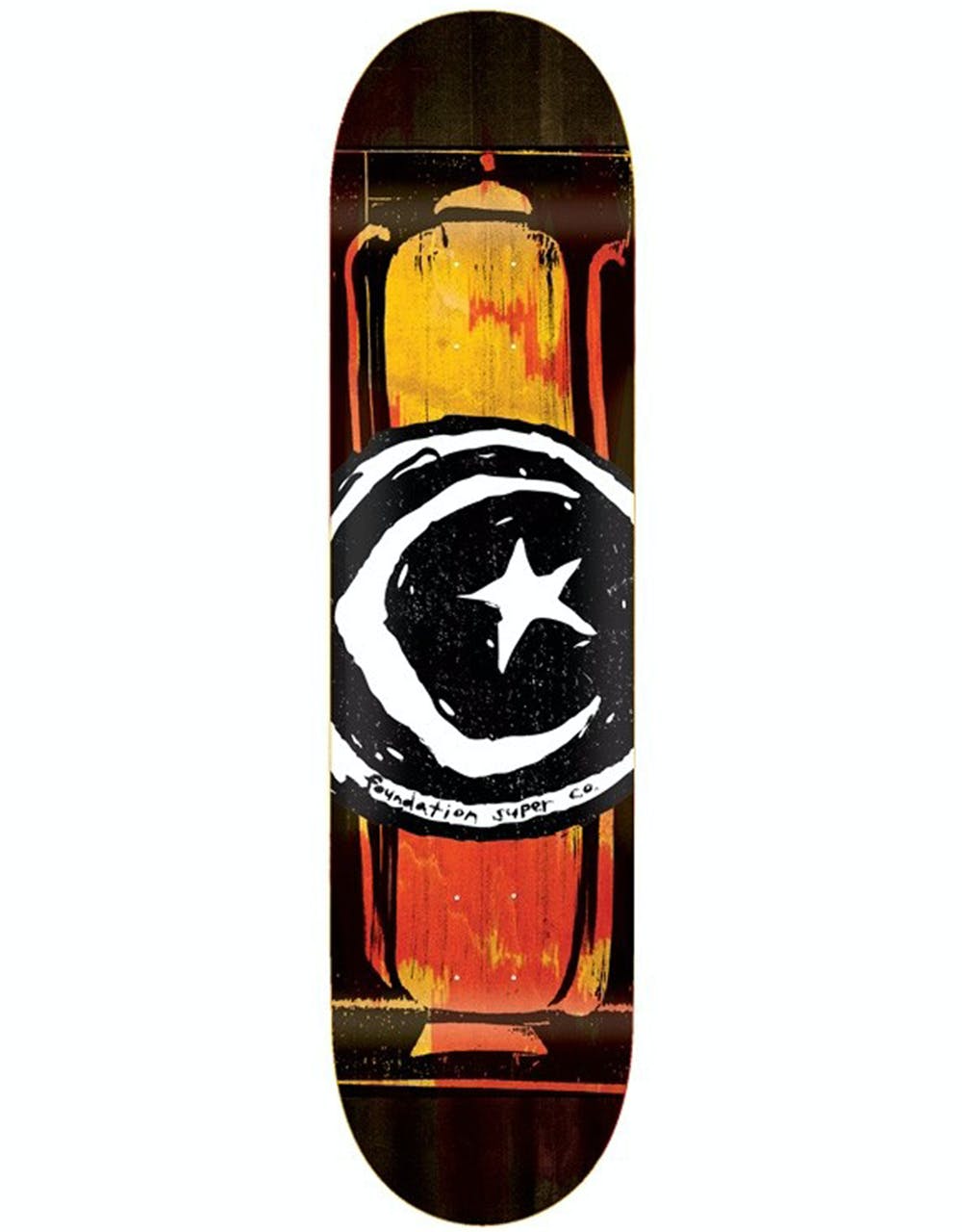 Foundation Star & Moon Long Pot Skateboard Deck - 8"