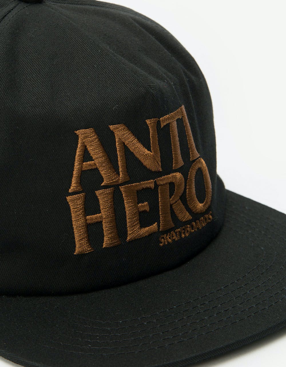 Anti Hero Blackhero Embroidered Snapback Cap - Black/Brown