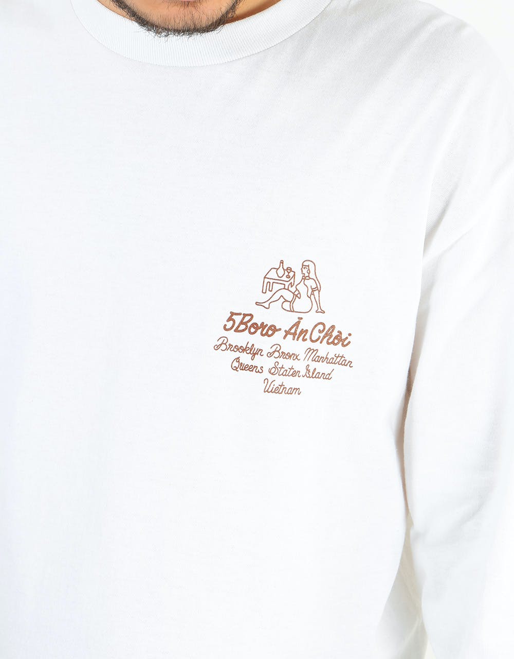 5Boro An Choi L/S T-Shirt - White