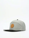 Brixton Oath 7 Panel Cap - Light Heather Grey/Black