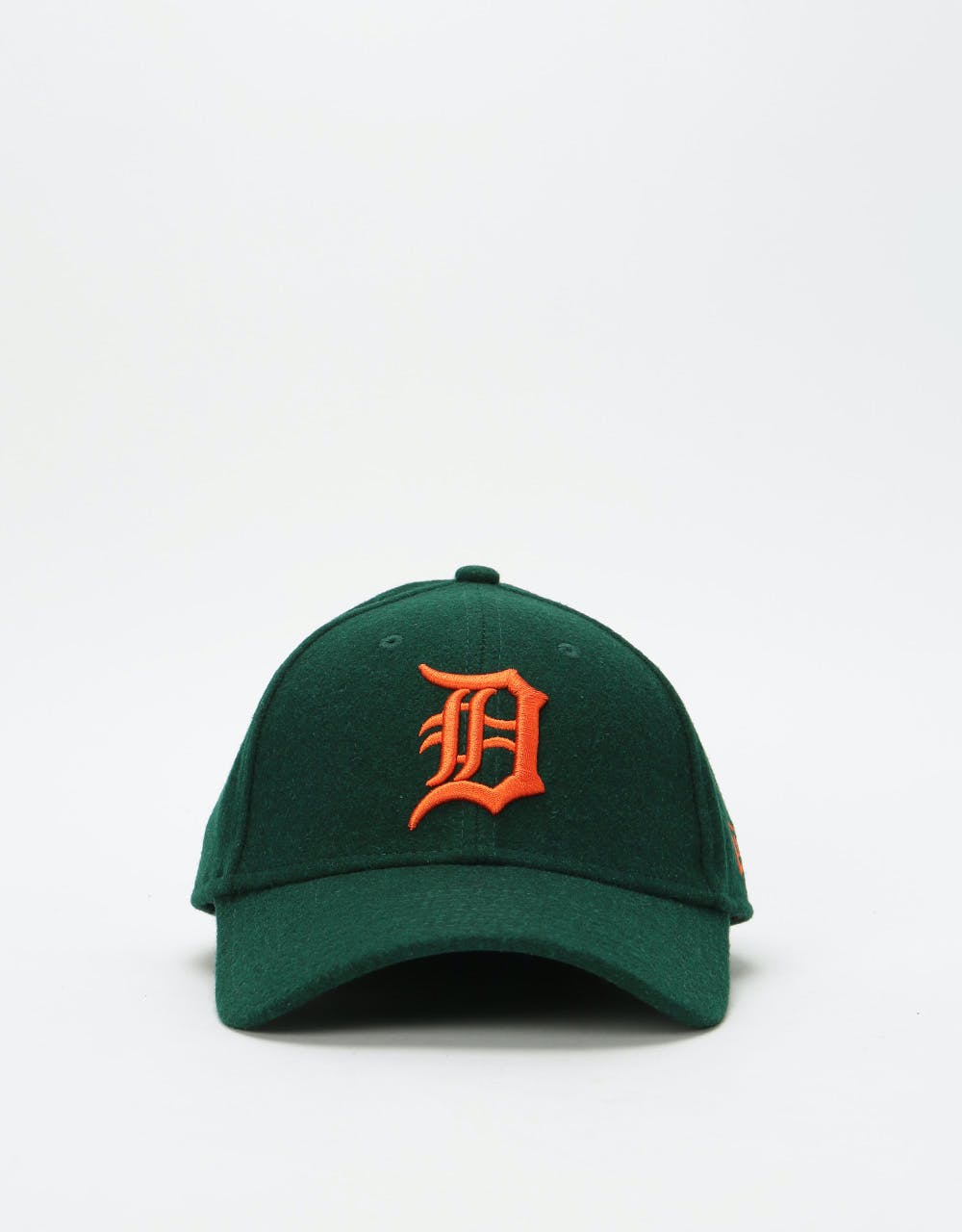 New Era 9Forty Detroit Tigers Melton Wool Cap - Dark Green/Orange