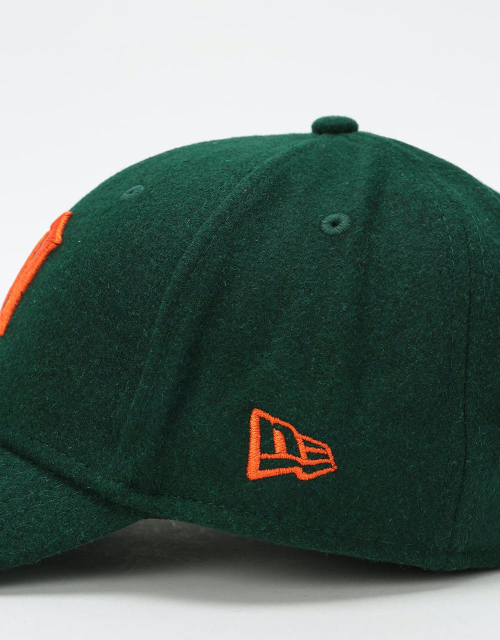 New Era 9Forty Detroit Tigers Melton Wool Cap - Dark Green/Orange