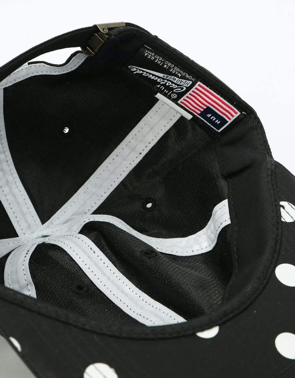 HUF Dots 6 Panel Cap - Black