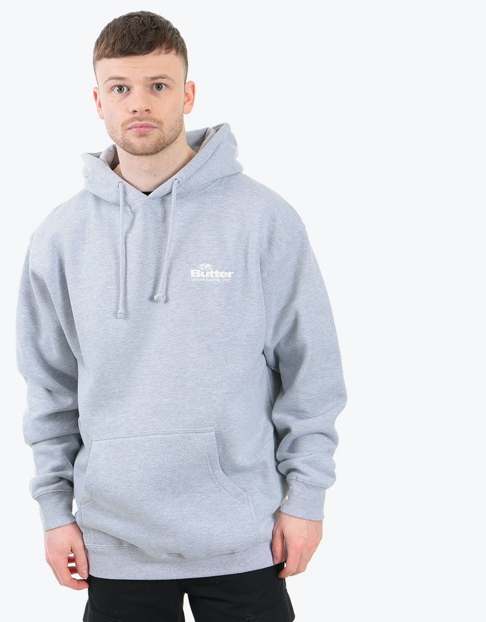 Butter Goods Incorporated Logo Pullover Hoodie - Heather Grey
