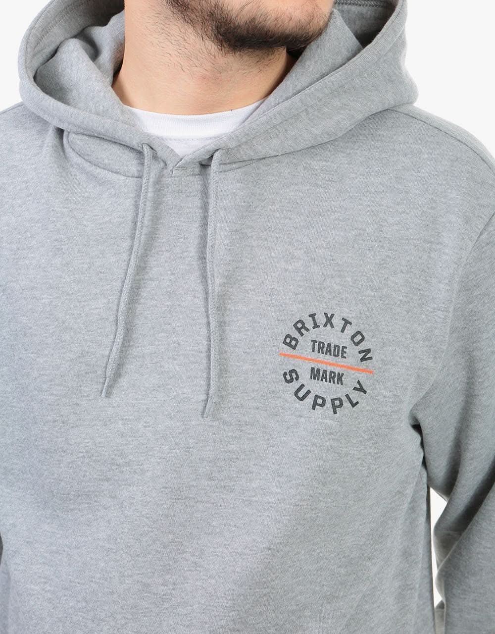 Brixton Oath VI Pullover Hoodie - Heather Grey