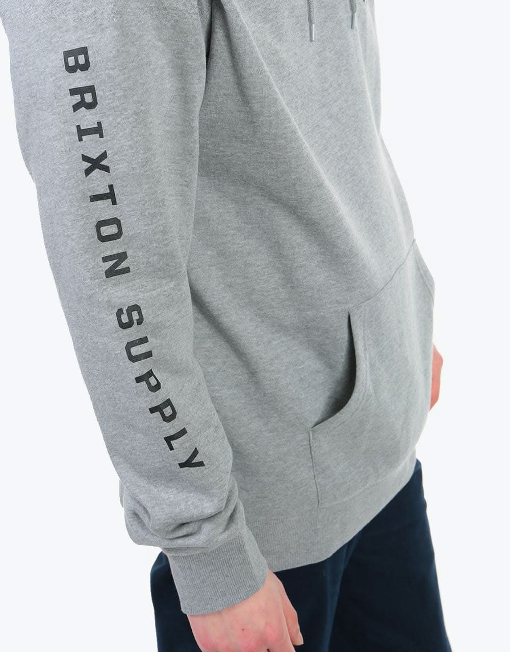 Brixton Oath VI Pullover Hoodie - Heather Grey