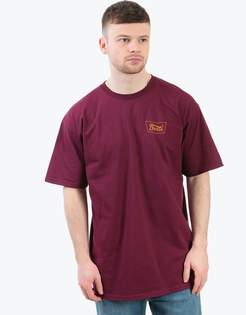 Brixton Stith T-Shirt - Burgundy/Red